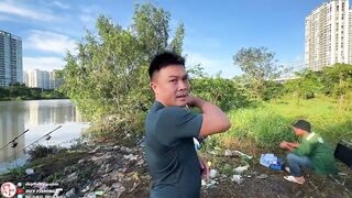 Челлендж 7 дней рыбалки на реке Сайгон, день 4 на новой очищенной точке