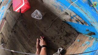 Phan Thiet жирная точка по cá rìa и cá nâu рыбалка с пирса когда клюет почти на каждый заброс