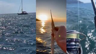 Гурзуф 04.08.2024 утренний сарыган на Черном море активная рыбалка на длинном поплавке