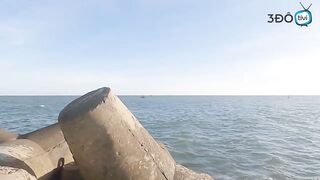 Морская рыбалка у входа в порт Phan Thiet сильное течение и активная рыба