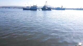 Рыбалка Phan Thiet Binh Thuan берег лодка и первые поклёвки при закате