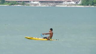 Jimbaran рыбалка на серфборде нестандартные забросы прямо с доски у волны