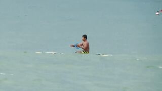 Jimbaran рыбалка на серфборде нестандартные забросы прямо с доски у волны