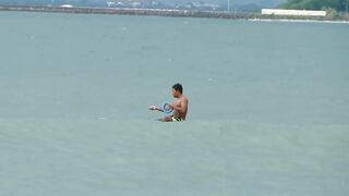 Jimbaran рыбалка на серфборде нестандартные забросы прямо с доски у волны