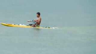 Jimbaran рыбалка на серфборде нестандартные забросы прямо с доски у волны