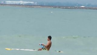 Jimbaran рыбалка на серфборде нестандартные забросы прямо с доски у волны