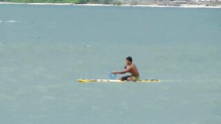 Jimbaran рыбалка на серфборде нестандартные забросы прямо с доски у волны