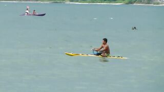 Jimbaran рыбалка на серфборде нестандартные забросы прямо с доски у волны