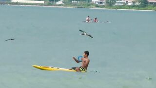 Jimbaran рыбалка на серфборде нестандартные забросы прямо с доски у волны