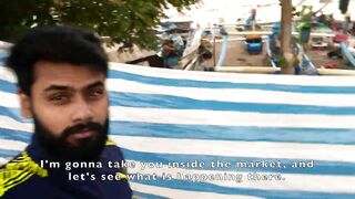 Традиционный рыбный и морепродуктовый рынок в Jimbaran Bali утренний улов и торг