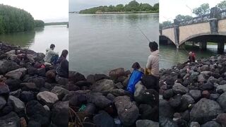 Вирусный спот для рыбалки под мостом Serangan Denpasar Bali опасные скалы и волна