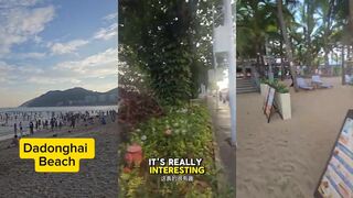 Пляж Дадунхай Sanya Китай прогулка по набережной и есть ли тут рыбалка с берега