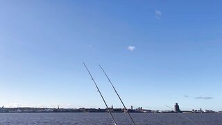 FISH ON на реке Mersey морская рыбалка с берега у устья и неожиданные поклевки