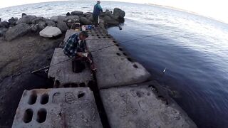 Керченский пролив береговая ловля саргана длинные забросы в сторону моста