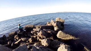 Керченский пролив береговая ловля саргана длинные забросы в сторону моста