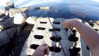 Керченский пролив береговая ловля саргана длинные забросы в сторону моста