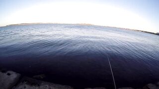 Керченский пролив береговая ловля саргана длинные забросы в сторону моста