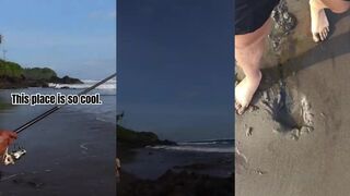 Fishing Balian Beach Бали черный песок сурф и местная морская рыбалка