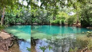 Sa Kaeo Krabi прогулка к водопаду озеру и лёгкая рыбалка в тени джунглей