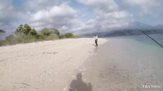 Страйк на нетронутом споте морская рыбалка на западном Бали vlog mancing 34