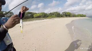 Страйк на нетронутом споте морская рыбалка на западном Бали vlog mancing 34