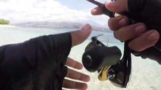 Страйк на нетронутом споте морская рыбалка на западном Бали vlog mancing 34