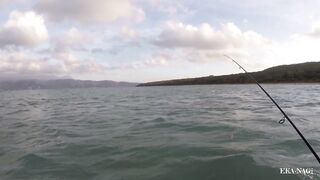 Страйк на нетронутом споте морская рыбалка на западном Бали vlog mancing 34