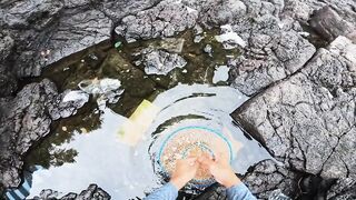 Первая рыбалка на побережье Karangasem Bali красивый вид и частые поклевки