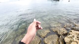 Ультралайт рыбалка в Сануре Бали береговая охота на барракуду минноу киллер в деле