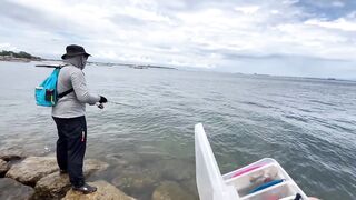 Ультралайт рыбалка в Сануре Бали береговая охота на барракуду минноу киллер в деле