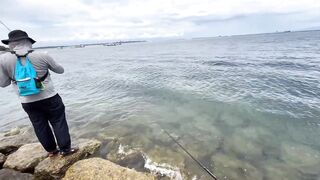 Ультралайт рыбалка в Сануре Бали береговая охота на барракуду минноу киллер в деле