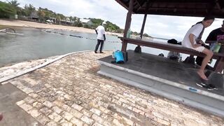 Ультралайт рыбалка в Сануре Бали береговая охота на барракуду минноу киллер в деле