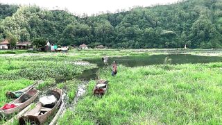 Рыбалка в кратере вулкана Батур необычная рыбалка на Бали с видом на Агунг