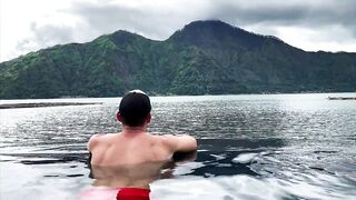 Рыбалка в кратере вулкана Батур необычная рыбалка на Бали с видом на Агунг