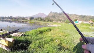 Рыбалка в кратере вулкана Батур необычная рыбалка на Бали с видом на Агунг