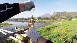 Рыбалка в кратере вулкана Батур необычная рыбалка на Бали с видом на Агунг