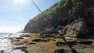 Ловлю самую красивую рыбу в мире морская рыбалка на Бали со спиннингом у рифов