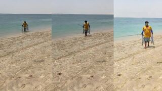 Морская рыбалка в Катаре береговые забросы по хищнику в тёплом Персидском заливе