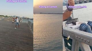 Fishing in Qatar морская рыбалка в заливе короткий день и пара достойных трофеев