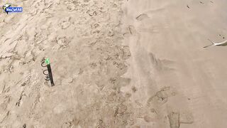 Рыбалка в Катаре inland юг страны песок вокруг и зеркальная заводь с голодной рыбой