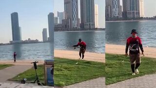 Рыбалка на bangus в Шардже местный спот и мощные поклёвки у городской набережной