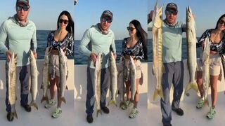 Такая она рыбалка в Дубае городской берег высотки и шум моря