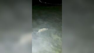 Ночная морская рыбалка в Катаре огни города вокруг а поклёвки слышны только по звону колокольчика