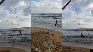 Kanishka в Unawatuna Sri Lanka, пляж и вечерняя рыбалка с берега