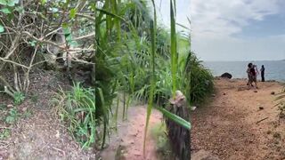 Морская рыбалка в Унаватуне Sri Lanka на Django Beach открытый Индийский океан и волна