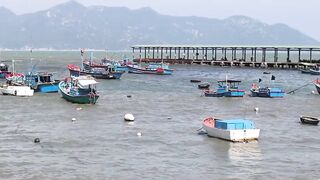 Лучшие морепродукты Вьетнама Nha Trang fishing village рыбаки лодки и свежая рыба