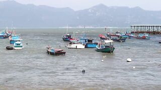 Лучшие морепродукты Вьетнама Nha Trang fishing village рыбаки лодки и свежая рыба