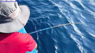 Морская рыбалка в Нячанге встреча с amberjack более 20 кг которого еле тянут к борту лодки