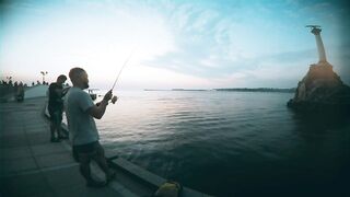 Крымский rockfishing в Севастополе 2016 береговая рыбалка по хищнику у прибрежных скал