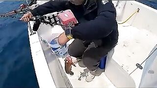 Пекинский блогер идёт на глубоководную рыбалку и сразу ловит дорогого групера